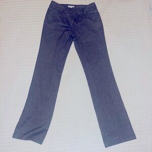 New York & Co Size 2 TALL Black Herringbone Bootcut Dress Pant